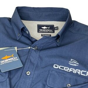 Southern Tide OCEARCH Captain Wayne Workshirt Mens Medium Blue Performance